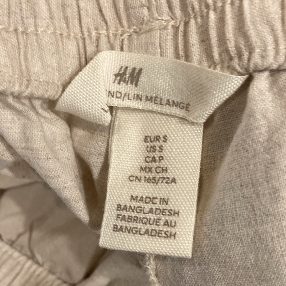 H&M linen blend tan slacks, size small - Picture 5 of 6